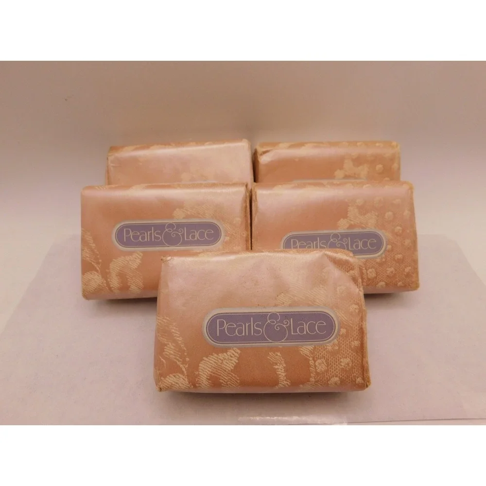 Lot of 5 Vintage Avon Pearls And Lace Bar Soap New Old Stock 3 Oz